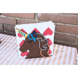 “Servilletero ecológico Capricornio hecho a mano con diseño zodiacal”