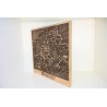 Mapa decorativo de Madrid en madera natural