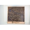Mapa de Zaragoza en madera – vista frontal