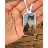 Placa metálica para gato personalizada con imagen