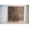 mapa urbano en madera hecho a medida